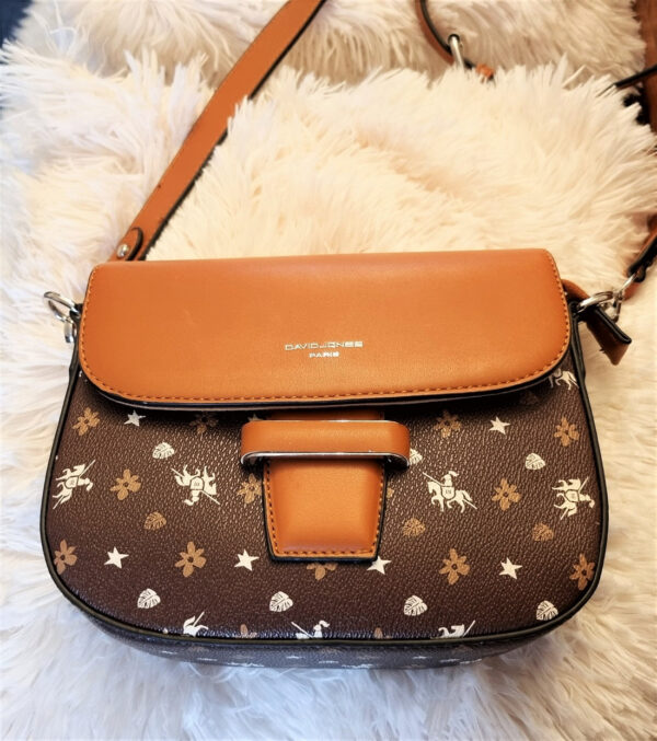 David Jones tan monogram cross body bag - Image 3