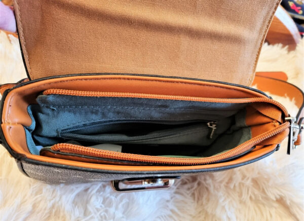 David Jones tan monogram cross body bag - Image 5