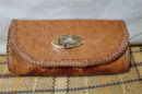 Moroccan leather boho clutch bag