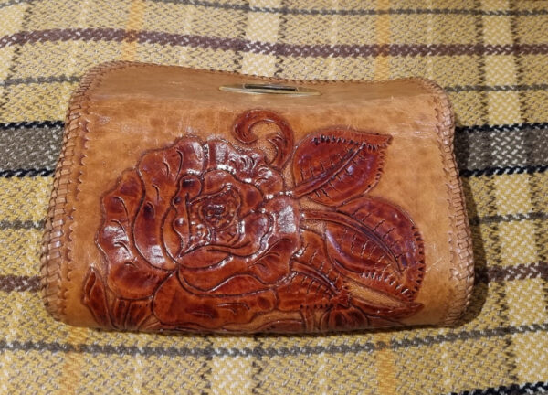 Moroccan leather boho clutch bag - Image 3