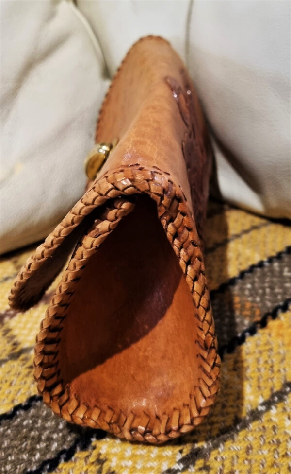 Moroccan leather boho clutch bag - Image 4