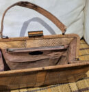 Vintage Mappin & Webb tan lizard skin Kelly handbag