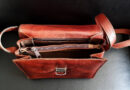 70s brown leather shoulder bag