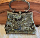 Leko green embellished evening bag
