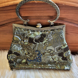 Leko green embellished evening bag