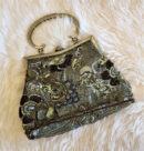 Leko green embellished evening bag