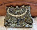 Leko green embellished evening bag