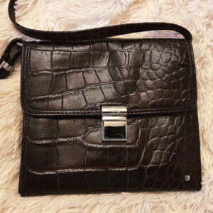 Tula brown croc leather shoulder/crossbody bag