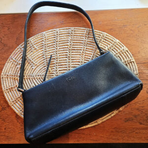 Tula small navy soft leather bag