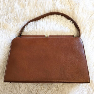Vintage tan leather handbag