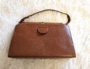Vintage tan leather handbag