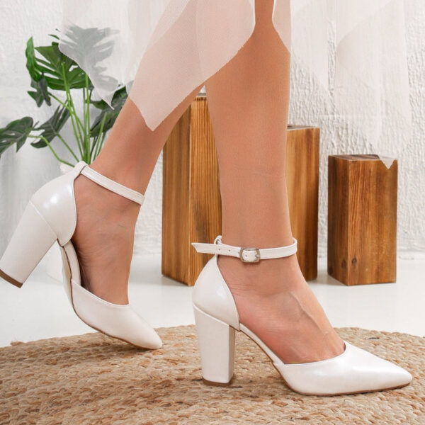 Marielle - Ivory Wedding Heels with Ribbon - Image 6