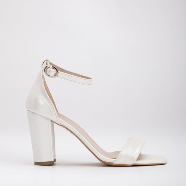Ariadne - Ivory Wedding Heels with Ribbon - Image 2