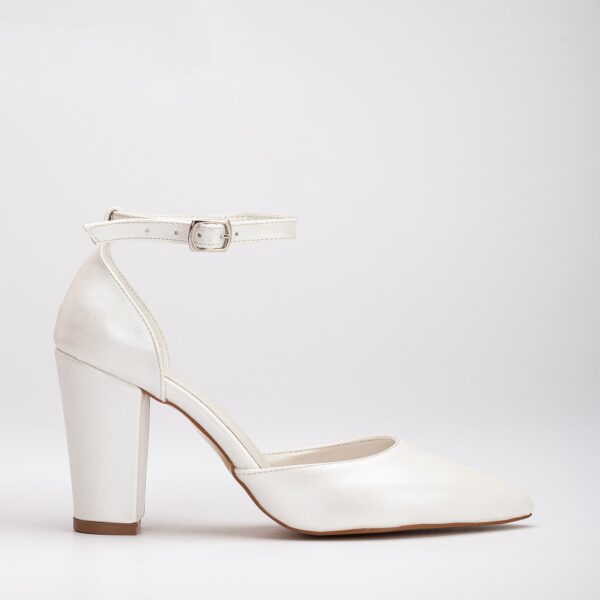 Marielle - Ivory Wedding Heels with Ribbon - Image 5