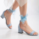 Hera - Baby Blue Sandals with Ribbon