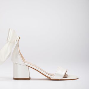 Hera - Ivory Wedding Heels with Ribbon