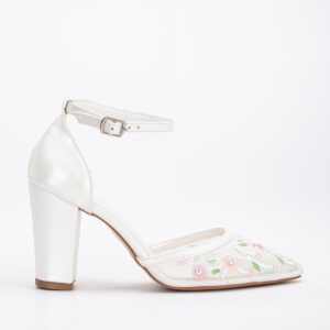 Lorraine - Ivory Floral Lace Wedding Shoes
