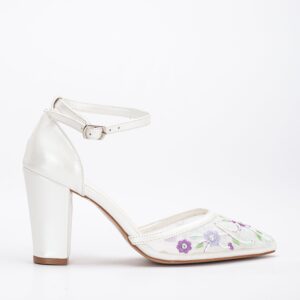 Lorraine - Ivory Floral Lace Wedding Shoes