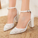 Lorraine - Ivory Floral Lace Wedding Shoes