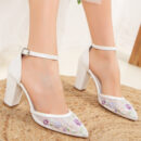 Lorraine - Ivory Floral Lace Wedding Shoes