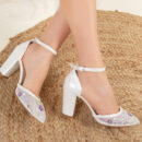 Lorraine - Ivory Floral Lace Wedding Shoes