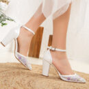 Lorraine - Ivory Floral Lace Wedding Shoes