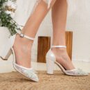 Ivy - Ivory 3D Floral Lace Wedding Shoes