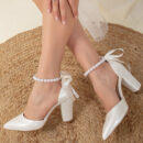 Agnes - Ivory Pearl Wedding Heels