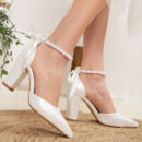 Agnes - Ivory Pearl Wedding Heels