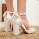 Agnes - Ivory Pearl Wedding Heels