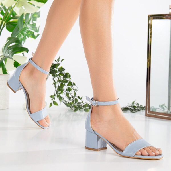 Hera - Baby Blue Sandals with Ribbon - Image 6