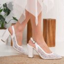 Monique - Lace Slingback Shoes